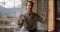 The image shows Felix Neureuther in his house.