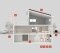 The image shows the networking of Viessmann products via the new electronics platform with the help of a graphic. 