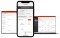 The image shows the app on different devices