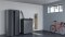 The image shows a Viessmann Vitoligno 300-C in combination with a Vitocell 320-M. 