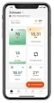 Das Bild zeigt ein Smartphone mit Viessmann Energy Management 