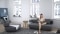 The image shows a woman on the sofa, in the background Vitovent.