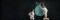 Children draw a globe on a blackboard