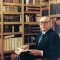 The image shows Dr. Hans Viessmann in the library.