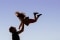 The picture shows a father with daughter.